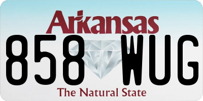 AR license plate 858WUG