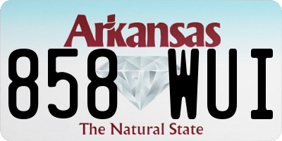 AR license plate 858WUI