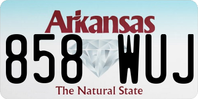 AR license plate 858WUJ
