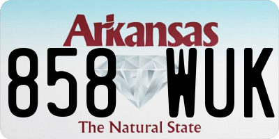 AR license plate 858WUK