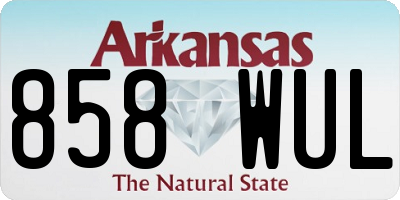 AR license plate 858WUL