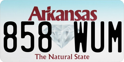 AR license plate 858WUM