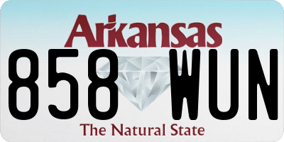 AR license plate 858WUN