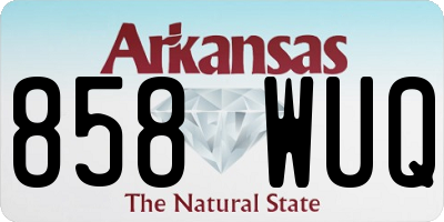 AR license plate 858WUQ