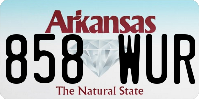 AR license plate 858WUR