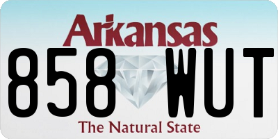 AR license plate 858WUT