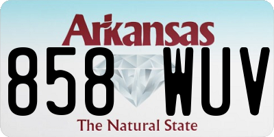 AR license plate 858WUV