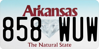 AR license plate 858WUW