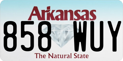 AR license plate 858WUY