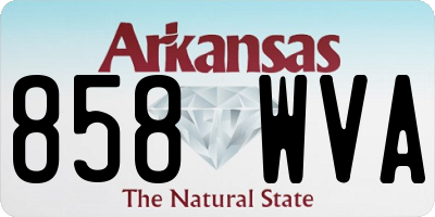 AR license plate 858WVA