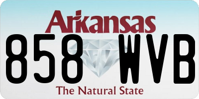 AR license plate 858WVB