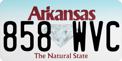 AR license plate 858WVC