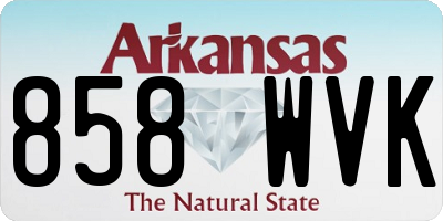 AR license plate 858WVK