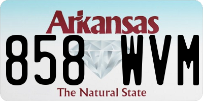 AR license plate 858WVM