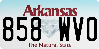 AR license plate 858WVO