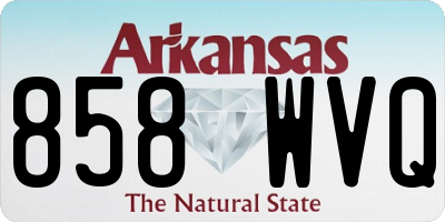 AR license plate 858WVQ