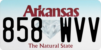 AR license plate 858WVV