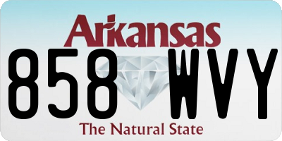 AR license plate 858WVY