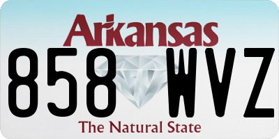 AR license plate 858WVZ