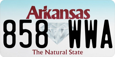 AR license plate 858WWA