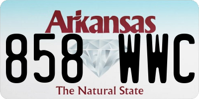 AR license plate 858WWC