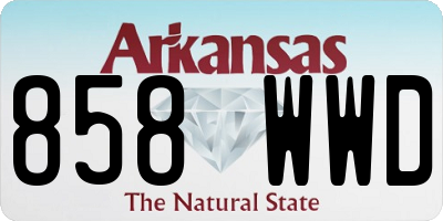 AR license plate 858WWD