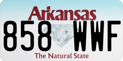 AR license plate 858WWF