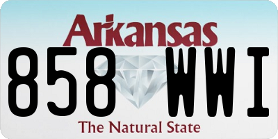 AR license plate 858WWI