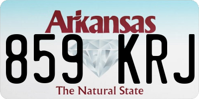 AR license plate 859KRJ