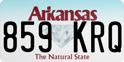 AR license plate 859KRQ