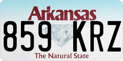 AR license plate 859KRZ