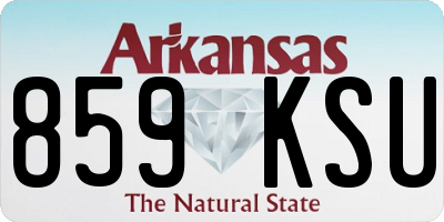 AR license plate 859KSU