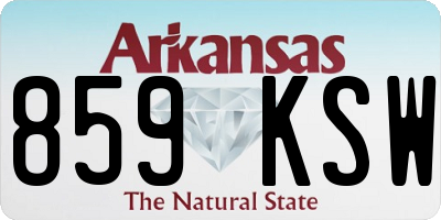 AR license plate 859KSW