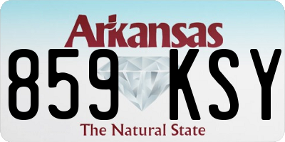 AR license plate 859KSY