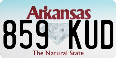 AR license plate 859KUD