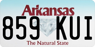 AR license plate 859KUI