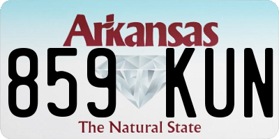 AR license plate 859KUN