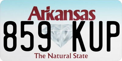 AR license plate 859KUP