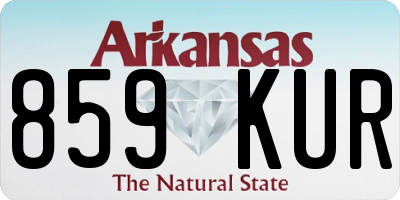AR license plate 859KUR