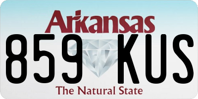 AR license plate 859KUS
