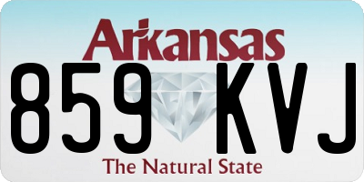 AR license plate 859KVJ