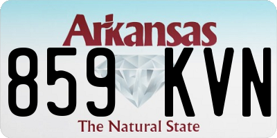 AR license plate 859KVN