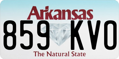 AR license plate 859KVO