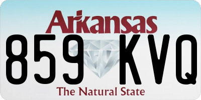 AR license plate 859KVQ