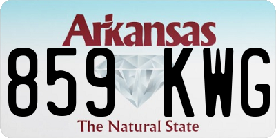 AR license plate 859KWG