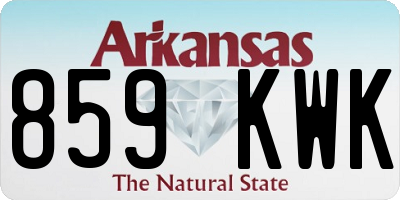 AR license plate 859KWK