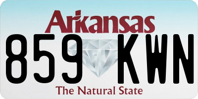 AR license plate 859KWN