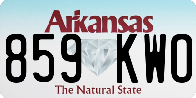 AR license plate 859KWO
