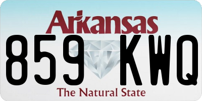 AR license plate 859KWQ