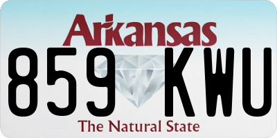 AR license plate 859KWU